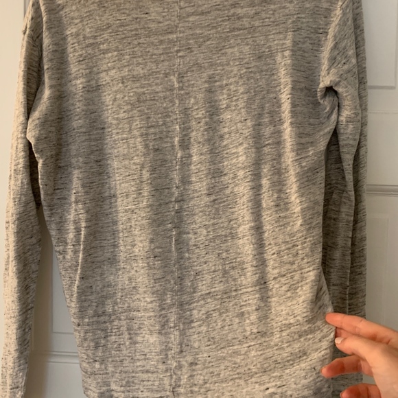 Gap Heathered Gray Linen Shirt - Picture 2 of 5